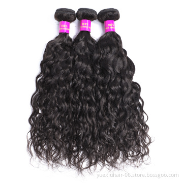 Indian Water Wave Bundles With Closure,Bohemian Hair Lace Closure,Skin Weft Seamless Hair Extensions